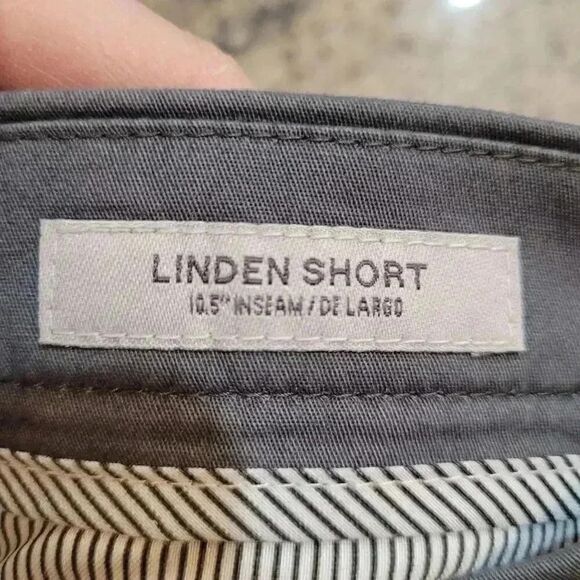 GOODFELLOW MEN'S Thunder Gray Linden Flat Front Chino Shorts - Picture 4 of 16